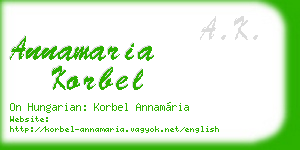 annamaria korbel business card